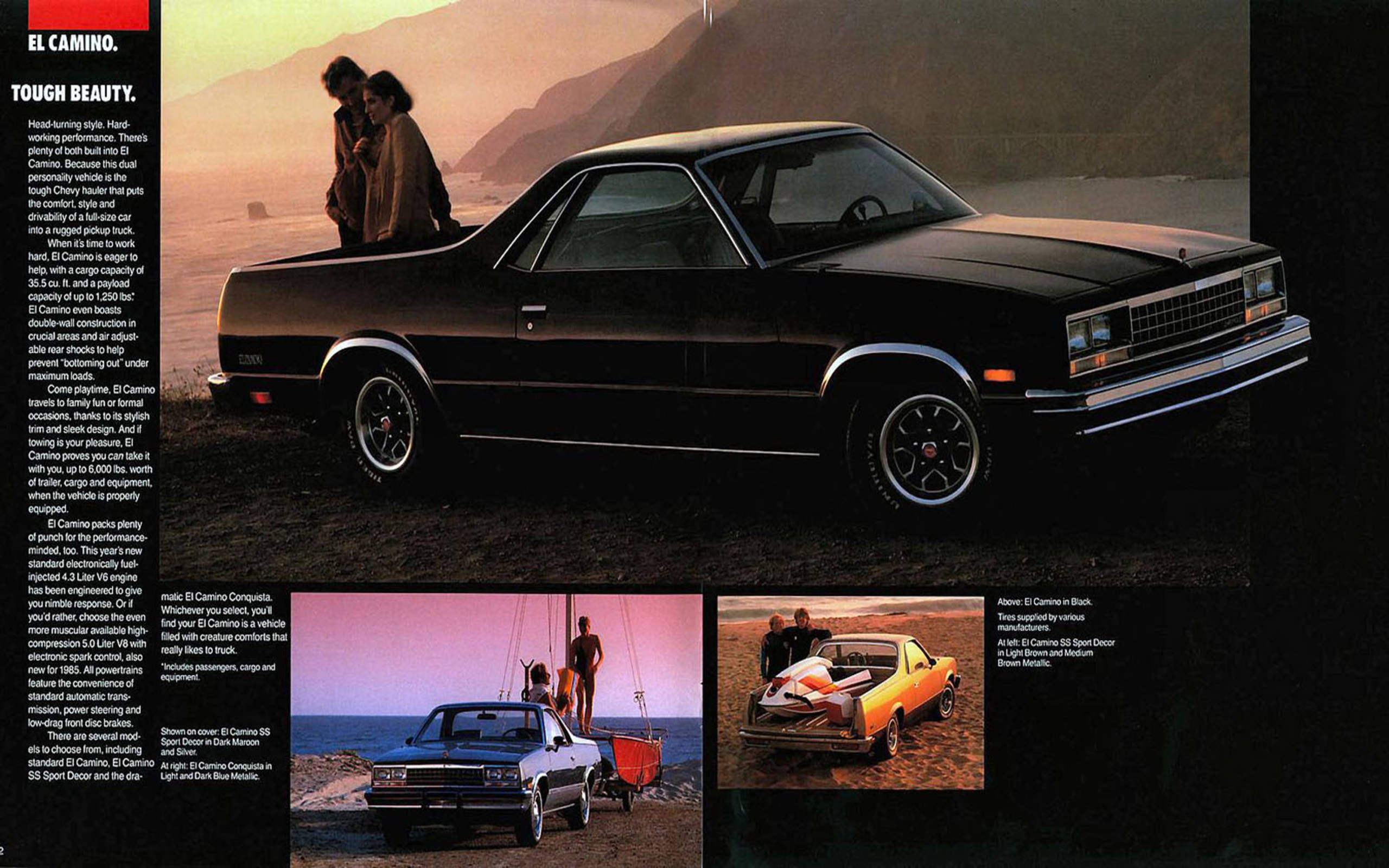 1985 85 GMC General Motors Caballero Truck Sales Literature Brochure 6 Pages 
