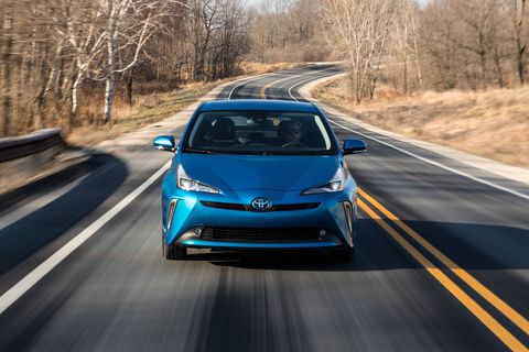For 2019, the Toyota Prius gains optional all-wheel drive. Dubbed AWD-e, the system adds an electric motor that powers the rear wheels from 0 to 6 mph, and then up to 43 mph as needed.