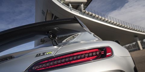 The 2020 Mercedes AMG GT R Pro in all of its carbon fiber, and other exotic material, detail