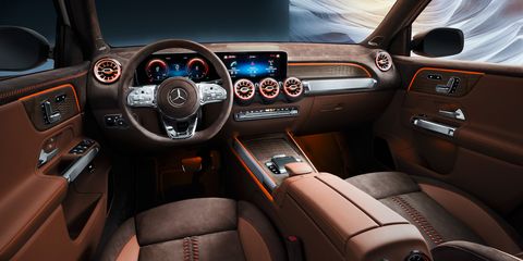 The interior of the Mercedes-Benz GLB concept looks almost production-ready.
