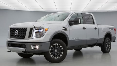 The 2019 Nissan Titan XD comes with a turbodiesel V8 making 310 hp and 555 lb-ft of torque.