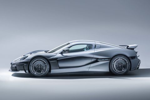 This is the Rimac C_Two that may or may not be similar to the coming Automobilia Pininfarina Battista. The Battista will use the C_Two's four electric motors and drivetrain, for sure, and the two companies have agreed to cooperate on the new car.