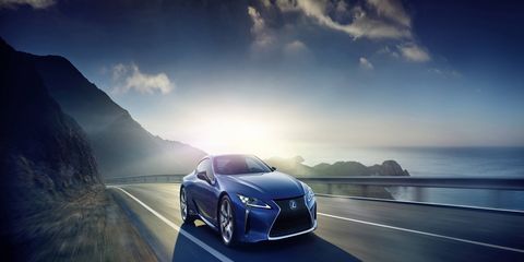 The Lexus LC 500 coupe will also be available as a hybrid with a four-speed automatic transmission.