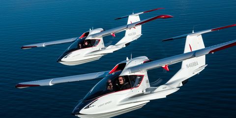 The ICON A5 is a two-seater amphibious plane that requires only a sport license to fly, which takes just 20 hours in the air to obtain. We flew the A5 and found it light and responsive. It's easy to fly and offers up tons of adventure possibilities. Price is a little steep: between about $200,000 and $250,000 or so.