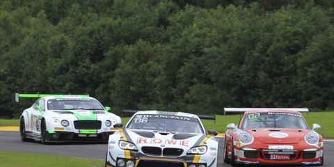 The #99 Rowe Racing BMW of Maxime Martin, Alexander Sims and Philipp Eng overcame  alate-race rainstorm and ran a faultless race to win the Total 24 Hours of Spa, crown jewel of the Blancpain GT Series in Europe.