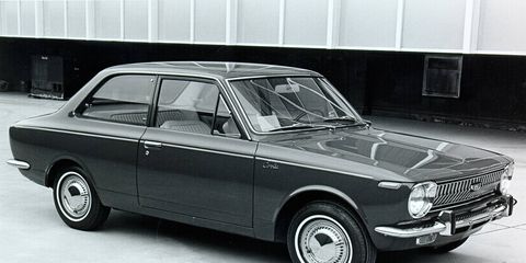 The original first-generation Corolla, offered until 1970.