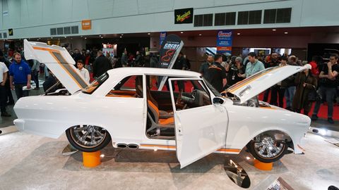 The 1964 Pontiac Acadian owned by the Jadresko family. It traveled from Victoria, BC and sported a similar engine to the winner, Cadmad, which was also built by the team at Nelson Racing Engines.