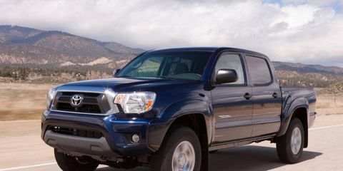 One of the added features of the 2012 Toyota Tacoma Access is the traction control button, allowing the driver to activate the limited-slip differential.