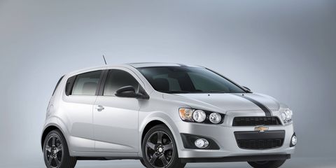 Chevy Sonic accessories car built for SEMA to show off consumer parts.