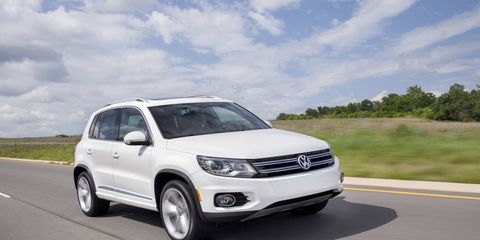 The 2014 Volkswagen Tiguan SE comes in at a base price of $28,205 with our tester topping off at $28,205.