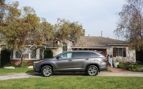 The 2015 Toyota Highlander impressed with three rows, a comfortable ride and decent pickup off the line.