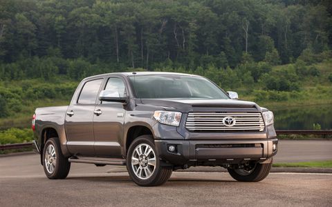 Toyota's pickup truck equipped with Crewmax cabin makes for a huge cabin inside and large dimensions out.