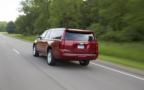 The 5.3-liter under the hood of the 2015 Chevrolet Suburban LTZ is rather peppy.