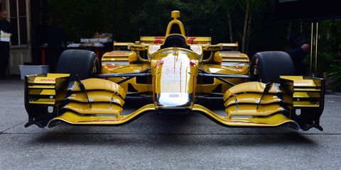 The first 2015 Dallara Honda aero kit was unveiled in Los Angeles on Monday.