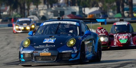 Ian James, Mario Farnbacher and Alex Riberas combined to win the 2015 Mobil 1 12 Hours of Sebring for Alex Job Racing.