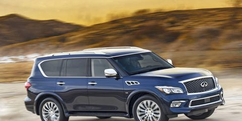 The QX80's 400 hp is more than enough to propel this SUV.