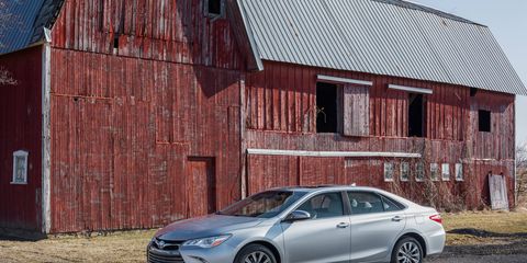 The 2015 Toyota Camry goes on sale this month with a base price of $23,795.
