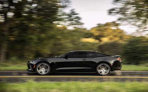 The 455 hp Camaro SS coupe sprints from 0-60 mph in 4.0 seconds and is equipped with a six-speed manual transmission