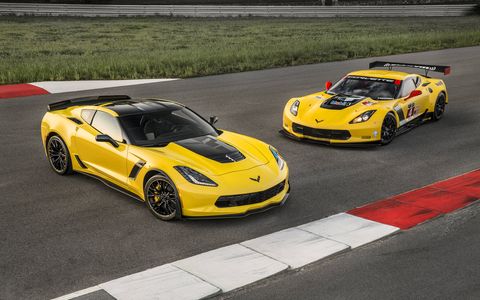 The 2016 Corvette Z06 C7.R Edition pays homage to the Corvette Racing race cars. Offered in coupe and convertible models, only 500 will be built -- each with a unique, sequential VIN.