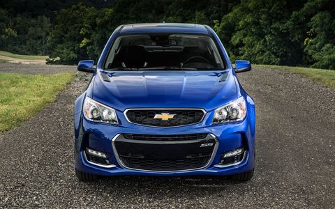 The Chevy SS gets a 6.2-liter V8 making 415 hp and 415 lb-ft of torque. Dual-mode exhaust is standard, as is Magnetic Ride Control and navigation.