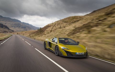 The sold out McLaren 675LT Spider has 666 hp (675 ps) and 516 lb-ft of torque. It would have cost you $372,600.