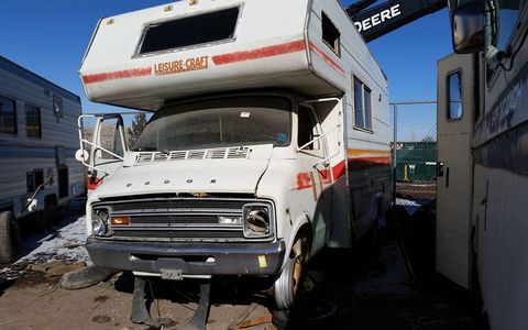 When I needed an emergency replacement RV furnace for my garage on short notice, I found one in this Dodge Tradesman-based camper.