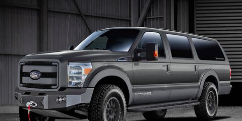 The VelociRaptor will be based on the F-250 Lariat, modified with an Excursion-style interior and rear section.