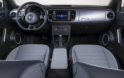 The 2016 Beetle Denim is a value model in the Convertible lineup and just 2,000 production units will be offered across the United States. Available with a 1.8-liter turbocharged and direct-injection engine and a six-speed automatic transmission, the Beetle Denim produces 170 horsepower and 184 pound-feet of torque.