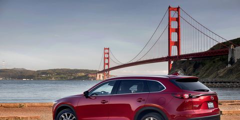 The 2018 Mazda CX-9 comes with a 2.5-liter four making 227 hp and 250 lb-ft of torque.