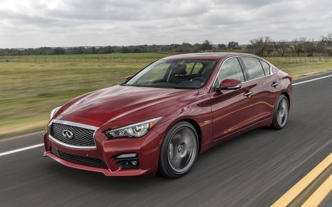 Photos from the 2016 Infiniti Q50 3.0t Red Sport first drive.