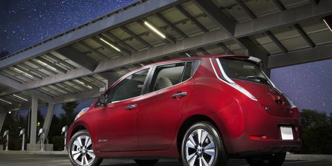The 2016 Nissan Leaf EV receives a meatier battery for 2016, but is otherwise unchanged for its last model year before a second-gen Leaf takes over.