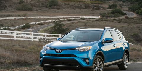 The RAV4 Hybrid gets 31 mpg on the highway with a 2.5-liter four and Hybrid Synergy Drive.