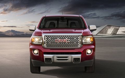 The 2017 GMC Canyon Denali is offered in two- and four-wheel drive, with either a diesel or gasoline engine.