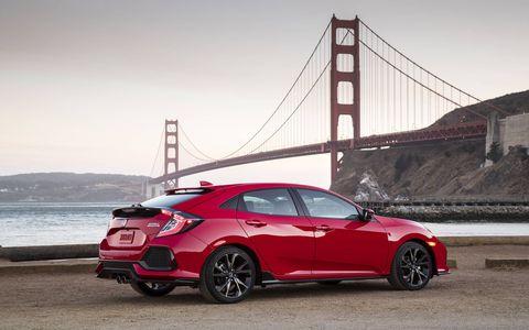 The 2017 Honda Civic Hatchback is on sale now.