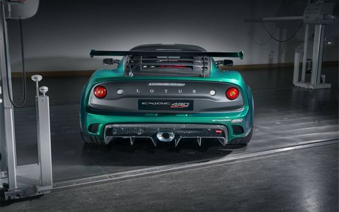 Lotus added 55 hp to the base Exige with a bigger supercharger and charge cooler.