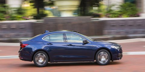 The 2017 Acura TLX has a 290-hp 3.5-liter V6 engine and gets 25 mpg combined.