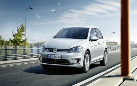 The Volkswagen e-Golf is the first of what VW promises will be many electric cars to come. The new model adds more batteries to increase EPA range to 125 miles, all in a sporty and practical Golf.