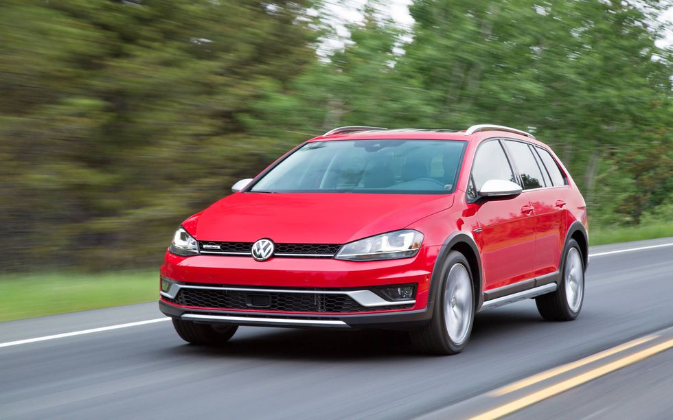 Take a Golf Sportwagen, raise it a tiny bit and add some offroad(ish) hardware and software and voila! The Golf Alltrack