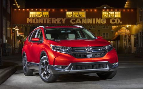 The 2017 Honda CR-V has a 1.5-liter turbocharged four making 190 hp and 179 lb-ft of torque