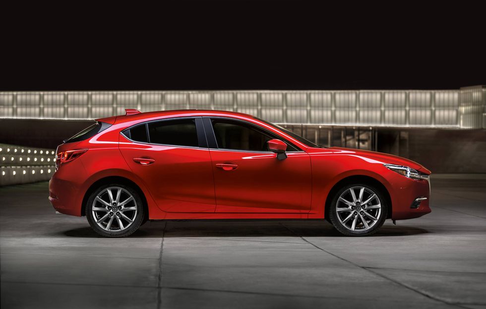 The 2018 Mazda 3 comes with either a 2.0-liter four making 155 hp or a 2.5-liter making 184 hp.