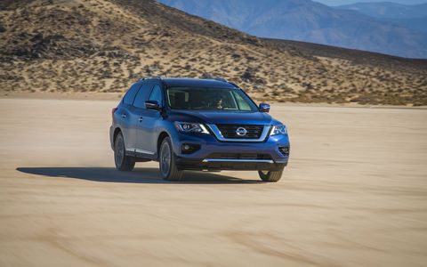 The Nissan Pathfinder 3-row crossover SUV has been redesigned for 2017 with more upright styling, a more powerful engine and improved interior technologies.