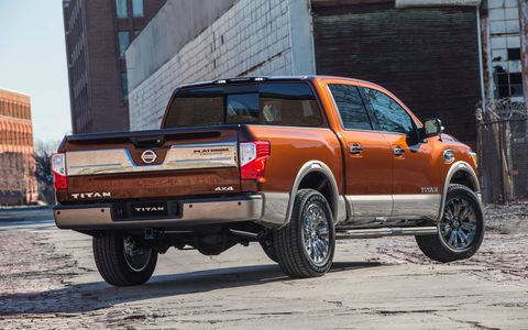 The 2017 Nissan Titan Crew Cab is the latest addition to Nissan's pickup truck line; the half-ton pickup goes up against the Chevy Silverado, Ford F-150, Ram 1500 and Toyota Tundra.