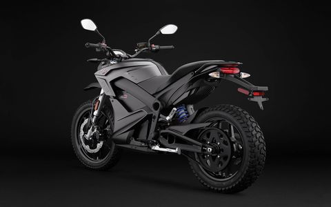 The 2017 Zero DSR is an adventure bike powered by electricity. It has your choice of 13-kWh or 16.3-kWh Li Ion battery sizes powering a 70-hp, 116-lb-ft electric motor. Zero says range goes as far as 184 miles per charge in city driving. Pricing is $15,995 for the smaller battery and $18,950 for the big box. .