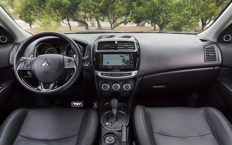 The Outlander Sport's interior feels a bit dated compared to the competition.