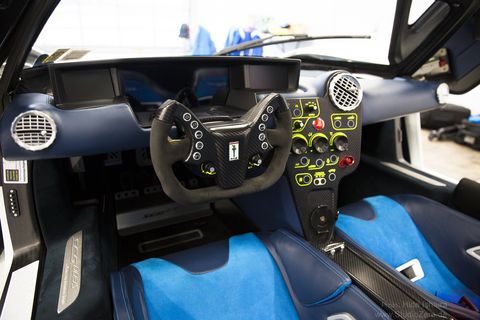 The very purposeful, very GT3 car like, interior of the 2018 SCG 003s