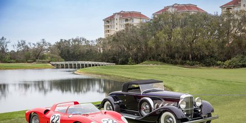 A 1963 Ferrari 250/275P and 1929 Duesenberg J/SJ Convertible won at this year's Amelia Island Concours.