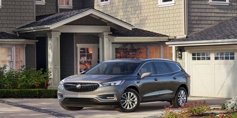 The 2018 Buick Enclave seats seven, navigation is standard on Avenir and available on Essence and Premium models.