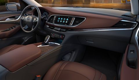 Heated and ventilated front seats are standard on the Enclave Avenir.