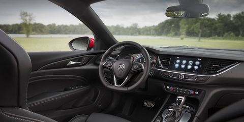 The 2018 Buick Regal's interior is as sporty as the rest of the car's upgrades.