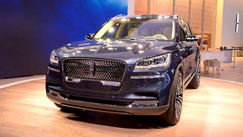 The 2018 New York auto show marked the return of the Aviator name to the brand's lineup, this time in concept form, though the vehicle itself could have been mistaken for a production model.